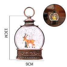 Load image into Gallery viewer, Skhek Christmas hanging LED glowing sequin lantern Santa Claus snowman water-filled night light New Year gift home decoration Navidad