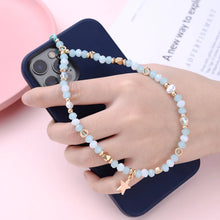 Load image into Gallery viewer, SKHEK Fashion Acrylic Mobile Phone Chain Five-Pointed Star Pendant Beaded Telephone Lanyard Cellphone Hanging Rope For Women Jewelry