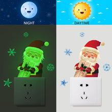 Load image into Gallery viewer, Skhek Luminous Santa Claus Switch Stickers Christmas Home Bedroom Living Room Decor Wallpaper Glow in The Dark Wall Decals Sticker