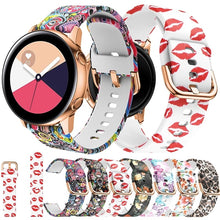 Load image into Gallery viewer, Christmas Gift 22mm 20mm Colorful design strap for Samsung Galaxy Watch Active 2 40mm Gear S2 S3 HuaMi Amazfit bip Graffiti silicone wristband