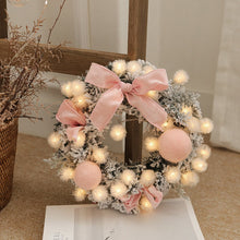 Load image into Gallery viewer, Skhek 30CM Garland Christmas Decorations Wreath Artificial Rattan Hanging Garland With LED Light Front Door Home Party New Year 2023 xj1221