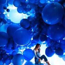 Load image into Gallery viewer, Skhek 5 &quot;10&quot; 12 &quot;18&quot; 36 &quot; Latex Balloons Matte Pure Blue Balloons Round Blue Art Shape Wedding Decoration Birthday Party Helium Ballon