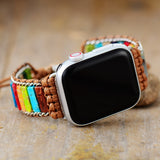 Skhek Natural Stone Aple Watch Strap 38Mm/45Mm Bohemia Beaded Band Smartwatch Wrist Bracelet For Iwatch Series 7 Accessories