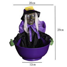 Load image into Gallery viewer, SKHEK Halloween Decoration New Style Halloween Electric Toys Chain Hanger Clown Nurse Witch Voice Control Electric Horror Props
