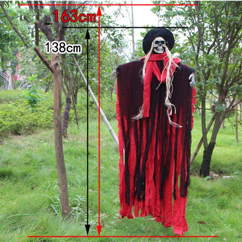 SKHEK Festival Gift Toys Scare Hanging Witch Hanging Ghost Glowing Dolls Halloween Horriying Skeleton Monster Hanging Props Pendant