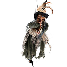 Load image into Gallery viewer, SKHEK Festival Gift Toys Scare Hanging Witch Hanging Ghost Glowing Dolls Halloween Horriying Skeleton Monster Hanging Props Pendant