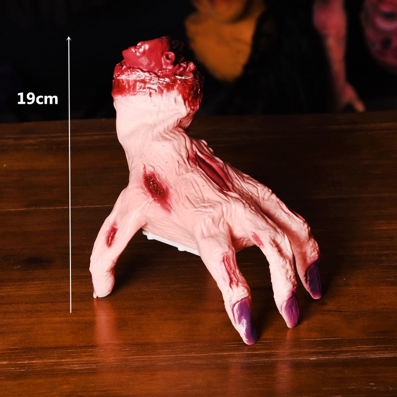 SKHEK Zombie Severed Hand Electric Toy Halloween Horror Toy Will Crawl Hand Secret Room Haunted House Family Halloween Tricky Props