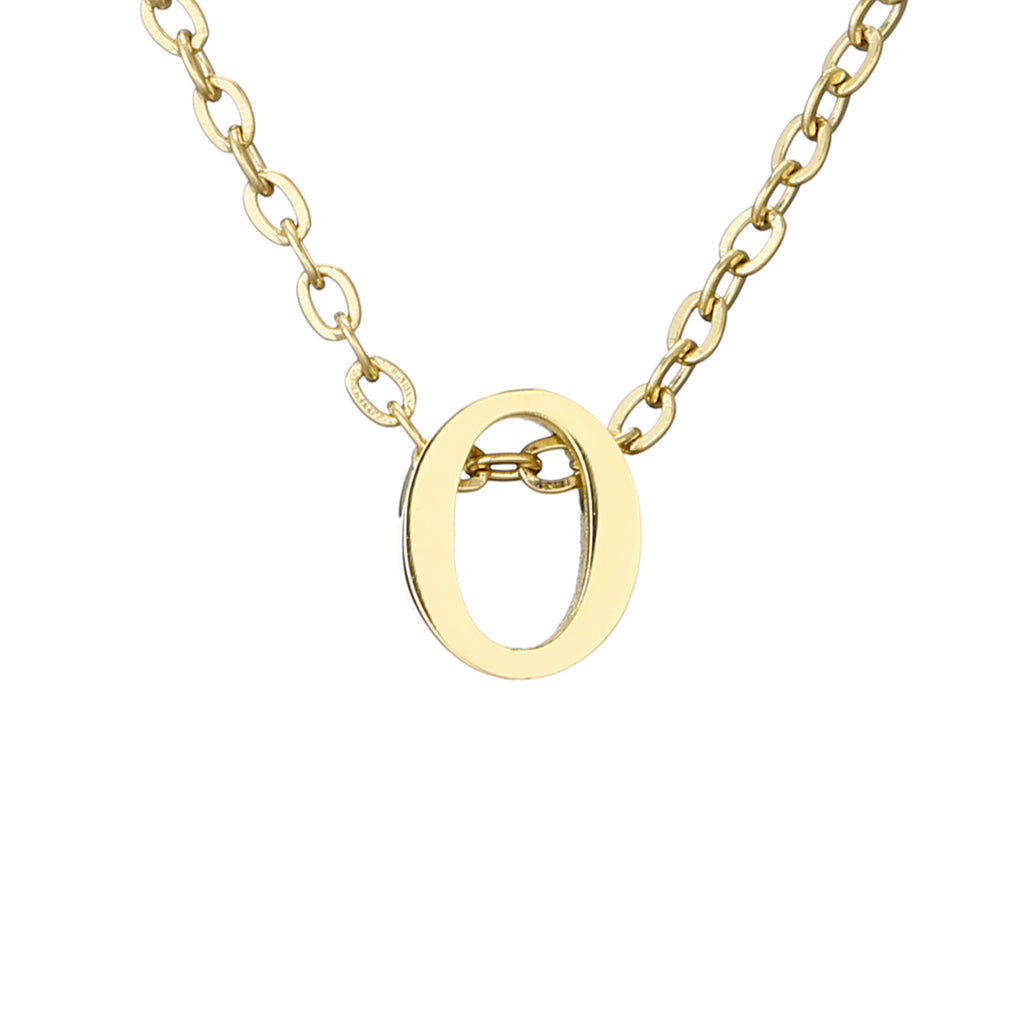 Skhek 316L Stainless Steel Initial Necklace For Women Choker Chain Custom Letter Name Pendant Jewelry