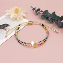 Load image into Gallery viewer, Skhek Cross Bracelet Tiny Simple Bracelet For Women Colorful Miyuki Delica Beaded Adjustable String Pulseras Christian Jewelry