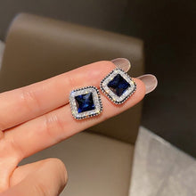 Load image into Gallery viewer, Skhek 2023 New Arrivals Fashion Luxury 925 Sterling Silver Zircon Stud Blue Earing Earrings For Women Girl Party Gift Jewelry