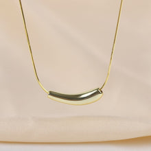Load image into Gallery viewer, Skhek 2023 New Trendy Small Eggplant Shape Pendant Golden Silver Color Tube Necklace Metal Clavicle Chain Jewelry For Women