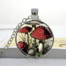 Load image into Gallery viewer, Cottagecore Red Mushroom Necklace