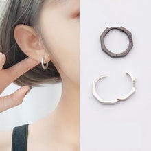 Load image into Gallery viewer, Skhek Minimalist Geometric Hoop Earrings for Women Authentic 925 Sterling Silver Small Simple Ear Hoops Fine Jewelry