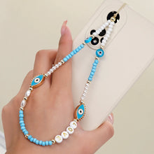 Load image into Gallery viewer, Skhek Lucky Beaded Phone Charm Turkey Evil Eye Alloy Mobile Phone Lanyard Love Letter Telephone Chain Fashion Jewelry for Women Girl