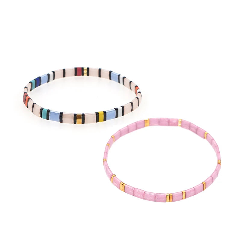 Skhek Miyuki Bracelet For Women Tila Beads Bracelets Boho Jewelry Gift for Her Handmade Beaded Pulseras Summer Beach Jewellery