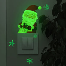 Load image into Gallery viewer, Skhek Luminous Santa Claus Switch Stickers Christmas Home Bedroom Living Room Decor Wallpaper Glow in The Dark Wall Decals Sticker