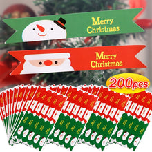 Load image into Gallery viewer, Skhek 10-200pcs Merry Christmas Stickers Labels Xmas Gift Box Bag Wrapping Seal Sticker DIY Stationery Scrapbook Decor New Year Party