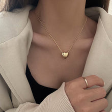 Load image into Gallery viewer, Skhek Vintage Love Heart Pendant Necklace for Women Trend Aesthetic Gold Color Metal Chain Collar Choker Party Jewelry Birthday Gifts