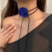 Load image into Gallery viewer, Skhek Romantic Gothic Phantom Flower Clavicle Chain Necklace for Women Ladies Korean Fashion Adjustable Rope Choker Y2K Accessories