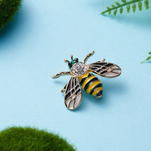 Load image into Gallery viewer, SKHEK Vintage Fashion Bee Insect Brooch Colorful Enamel Crystal Rhinestone Animal Brooch For Women Men Statement Jewelry Wholesale