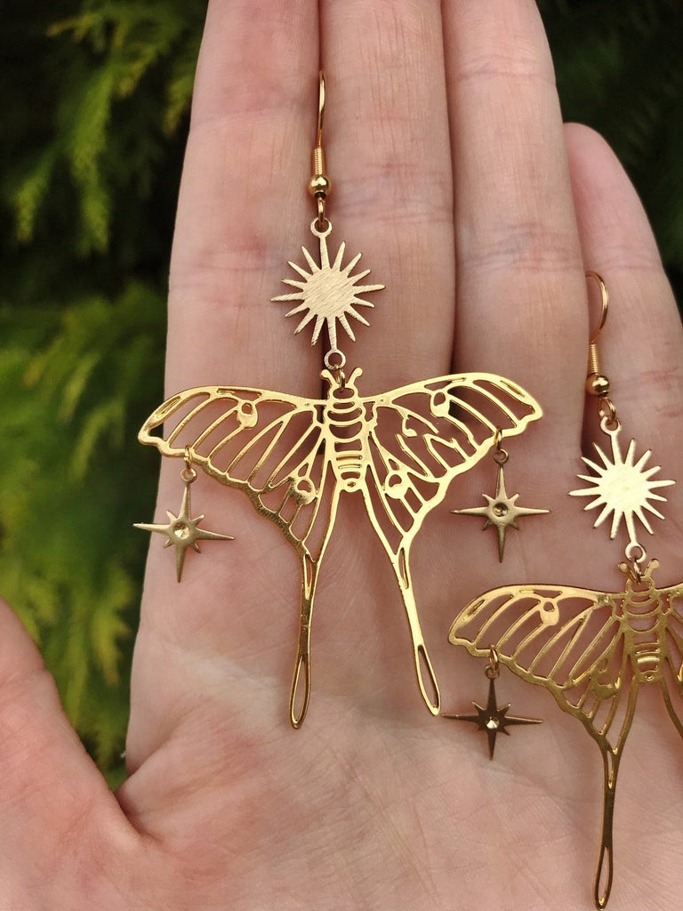 Fairy Butterfly Stars Sun Earrings