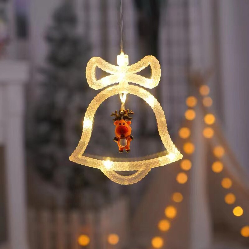 Skhek LED Christmas Sucker Light Xmas Tree Suction Cup Lights Lanterns for Shop Windows Home Bedroom Holiday Decoration Lighting Lamps