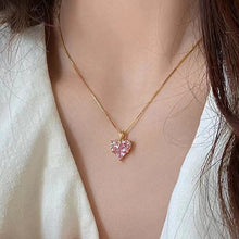 Load image into Gallery viewer, Skhek Temperament Inlaid Zircon Crystal Necklace Suitable for Personalized Women Stainless Steel Collarbone Chain Necklace Jewelry