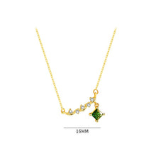 Load image into Gallery viewer, Skhek Popular Sparkling Green Crystal Pendant Chain Choker Necklace Collar For Women Fashion Jewelry Wedding Party Birthday Gift