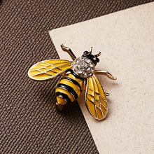 Load image into Gallery viewer, SKHEK Vintage Fashion Bee Insect Brooch Colorful Enamel Crystal Rhinestone Animal Brooch For Women Men Statement Jewelry Wholesale