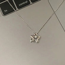 Load image into Gallery viewer, Skhek 1pcs Y2K Star Zircon Pendant Necklace for Women Luxury Sweet Cool Girl Punk Heart Clavicle Chain New Fashion Jewelry Party Gift