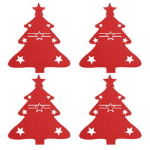 Load image into Gallery viewer, Skhek 4Pcs Felt Christmas Tableware Holder Bags Xmas Tree Snowflake Knife Fork Spoon Holder Set Pockets Cutlery Organizer Bag Decor
