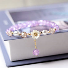 Load image into Gallery viewer, Skhek Korean Colorful Crystal Beaded Bracelet for Women Bohemian Shell Daisy Flower Pendant Elastic Bracelets Party Wedding Jewelry