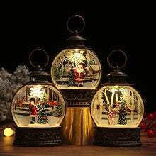 Load image into Gallery viewer, Skhek Christmas hanging LED glowing sequin lantern Santa Claus snowman water-filled night light New Year gift home decoration Navidad