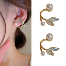Load image into Gallery viewer, Skhek French Light Luxury Pink Tulip Flower Pearl Stud Earrings For Women Korean Zircon Exquisite Earring Party Mother&#39;s Day Jewelry