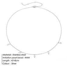 Load image into Gallery viewer, Skhek Stainless Steel Two Color Necklace For Women Choker Pendant Festival Party Gift Jewelry