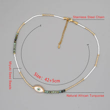 Load image into Gallery viewer, Skhek Simple Beaded Necklace for Women Evil Eye Necklace Fashion Jewelry Natural Stones Miyuki Seed Beads Choker Jewellery