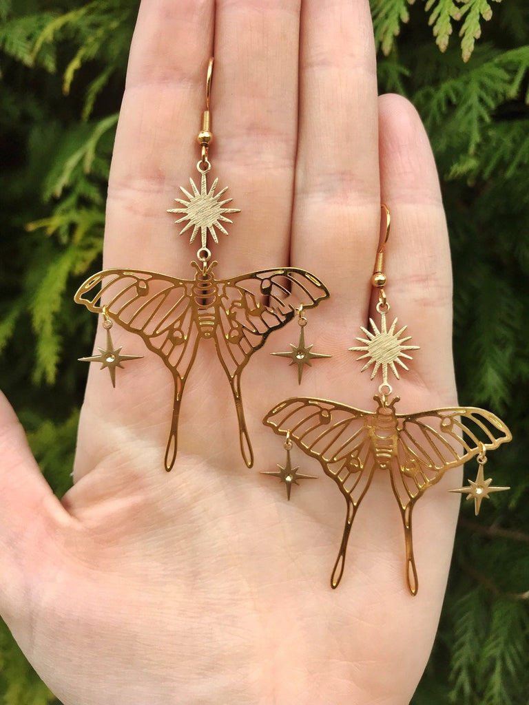 Fairy Butterfly Stars Sun Earrings