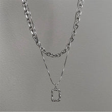 Load image into Gallery viewer, Skhek Korean Stainless Steel Choker Layered Necklace Women Punk Trendy Dainty Chain Statement Pendant Hip Hop Jewelry
