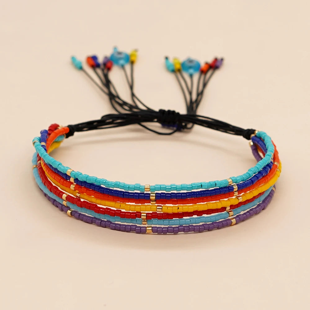 Skhek Native Style Miyuki Bracelet for Women Fashion Fall Winter Simple Bracelets Jewellery Jewelry Gift Pulseras Femme