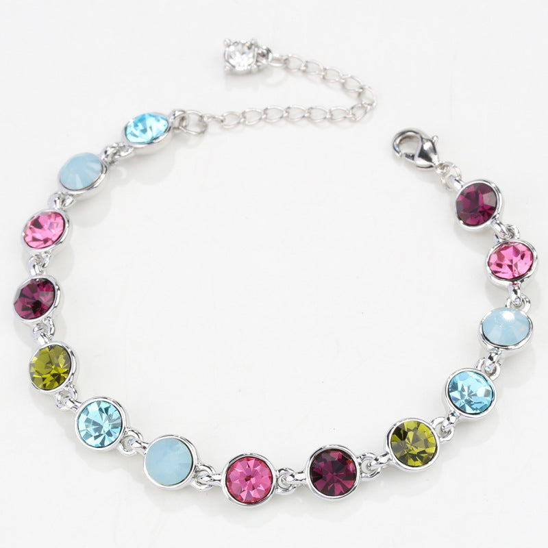 Skhek - Women's Colorful Crystal Korean Style Jewelry Live Bracelets