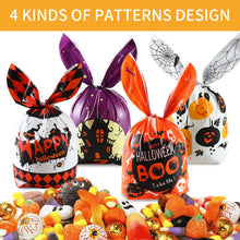 Load image into Gallery viewer, SKHEK 50Pcs Halloween Candy Bags Pumpkin Bat Biscuit Gift Bag Trick Or Treat Kids Favors Supplies Halloween Decoration For Home Indoor