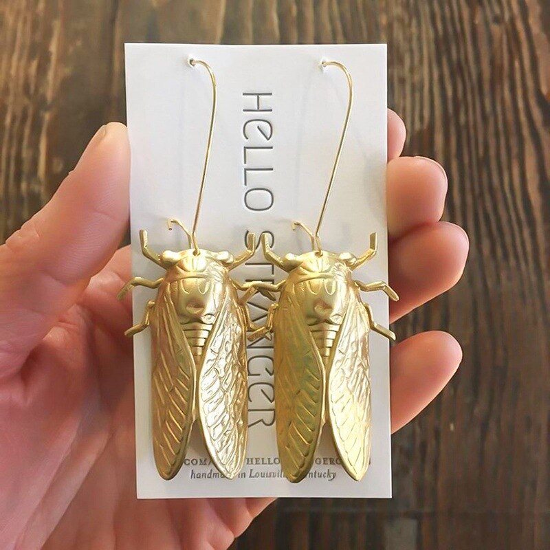 Skhek New Metal Beetle Insect Geometric Earrings Bohemian Earrings Vintage For Women Girls Jewelry Party Travel 2022