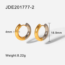 Load image into Gallery viewer, Skhek Gold Color 925 Silver Needle Contrast Rhinestone Splicing Stud Earrings Clavicle Choker For Women Girls Travel Jewelry
