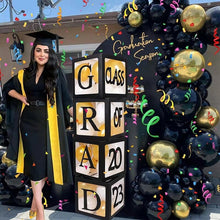 Load image into Gallery viewer, Skhek Graduation Party 2023 Decorations 4Pcs Black Balloon Box Proud of You Class Of 2023 High School College Graduation Party