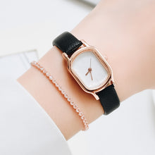 Load image into Gallery viewer, Christmas Gift Women&#39;s Fashion Black Small Watches Vintage Leather Ladies Wrist Watches Simple Oval Dial Dress Retro Female Quartz Wristwatches