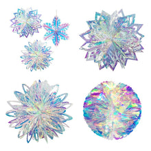 Load image into Gallery viewer, Christmas Gift Neon Film 3D Snowflakes Christmas Decorations for Home Ornaments Navidad Tree Fake Snow Garlands Winter Frozen Party Supplies