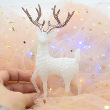 Load image into Gallery viewer, Plastic Crystal Deer Christmas Forest Elk White Flash Gold Dessert Table Decor Merry Christmas Decor For Home Kids Naviidad Gift