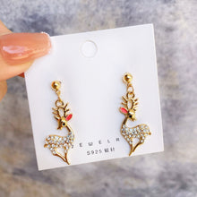 Load image into Gallery viewer, Christmas Gift Classic Deer Stud Earrings for Women Cute Animal Elk Ear Stud Kids New Trend Christmas Earrings New Year Party Jewelry Brincos