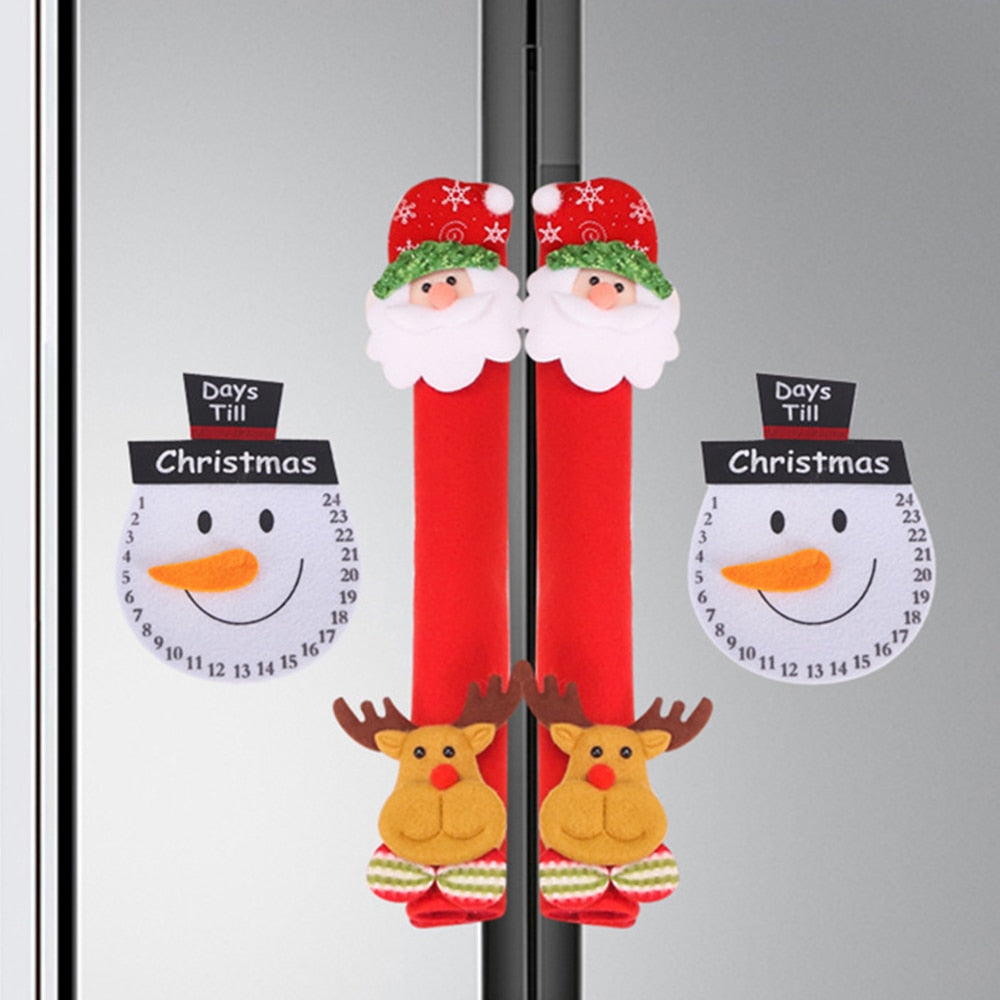 4PCS Door handle protector Christmas Decoration  Home Decor Christmas Decorations For Home Christmas Decorations 2021