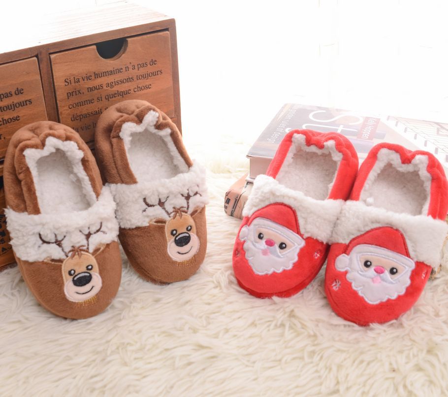 Christmas Slippers Children's Slippers New Children's Cotton Slippers Indoor Men and Women Adult Gifts